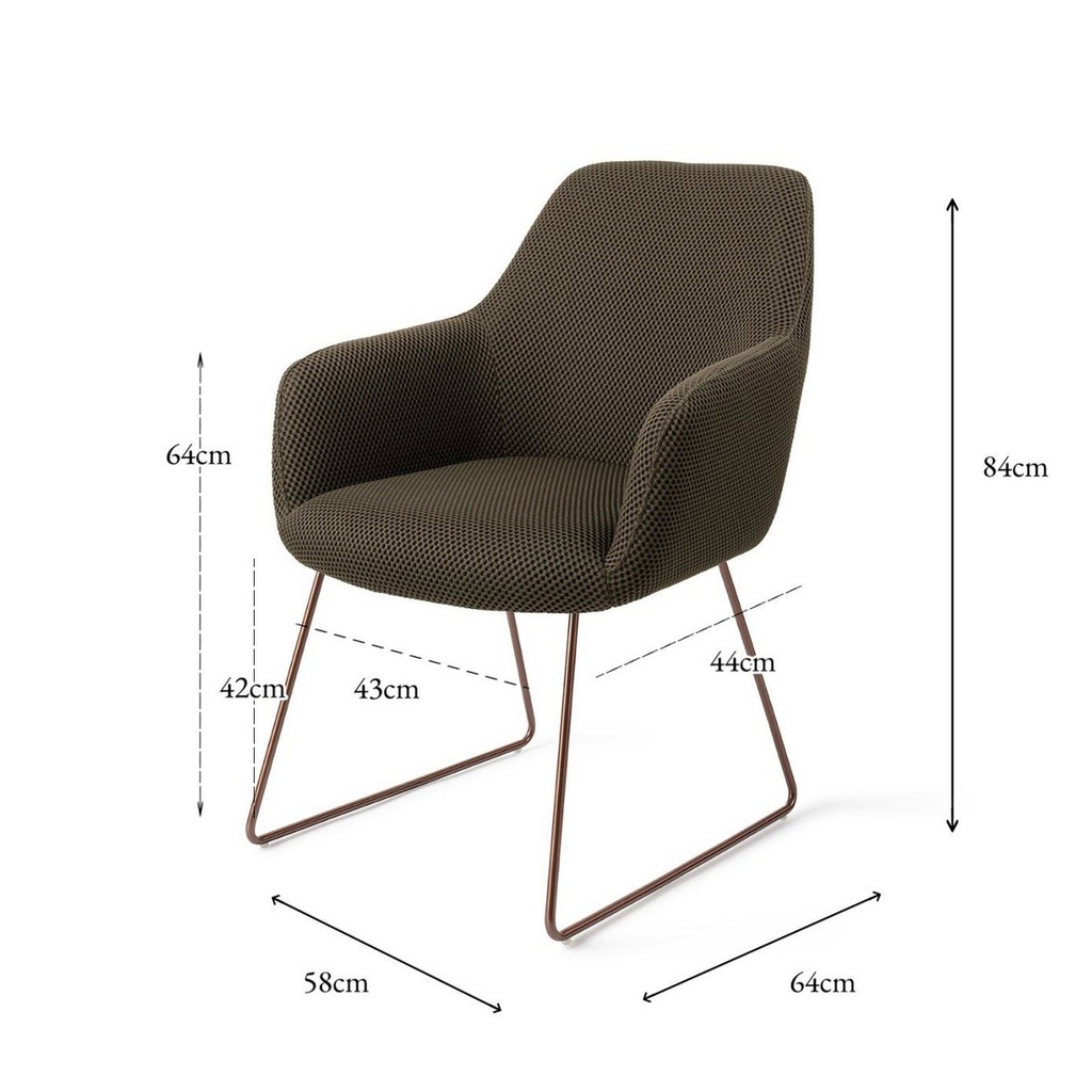 Hiroo stoel – sledevoet metaal